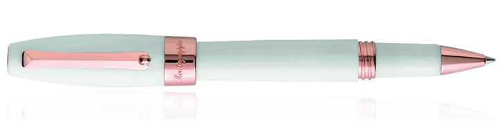 Montegrappa Fortuna Rollerball Pens in White Rose Gold