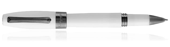 Montegrappa Fortuna Rollerball Pens in White Ruthenium