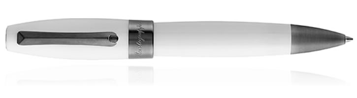 Montegrappa Fortuna Ballpoint Pens in White Ruthenium