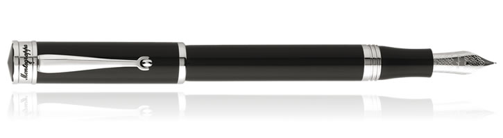 Montegrappa Ducale Fountain Pens in Palladium / Black