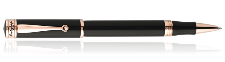 Montegrappa Ducale Rollerball Pens in Rose / Black