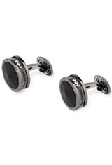 Montegrappa NeroUno Crystals in Gun Metal Onyx Inlay