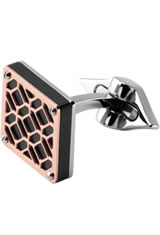 Montegrappa Stainless Steel Filigree in Square Rose Gold