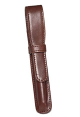 Brown Aston Leather Single Pen Carrying Cases