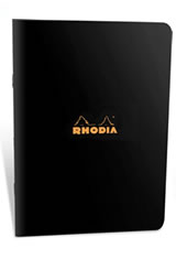3 x 4-3/4 - Black/Graph Rhodia Classic Staplebound Memo & Notebooks