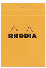 Rhodia Top Staplebound Memo & Notebooks in 3-3/8 X 4-3/4 Orange/Dot Grid