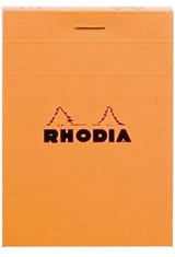 Rhodia Top Staplebound Memo & Notebooks in 3 X 4 Orange/Graph