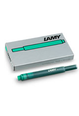 Green Lamy Cartridge(5pk) Fountain Pen Ink