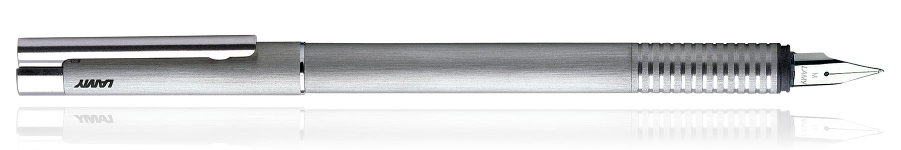 Lamy Sfera Logo Brushed 206 Acciaio Brushed Stainless Steel Ballpoint Pen 