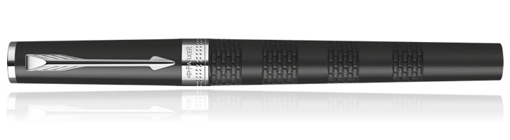Parker Ingenuity Large Fountain Pens in Black Rubber Chrome Trim