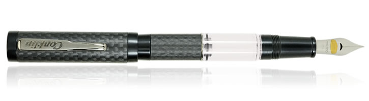 Conklin Word Gauge Fountain Pens in Clear Carbon