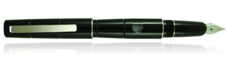 Delta Oblo Fountain Pen in Black with Stainless Steel Nib