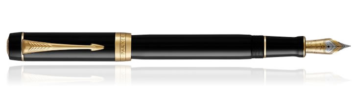 Parker Duofold Centennial Fountain Pens in Black GT