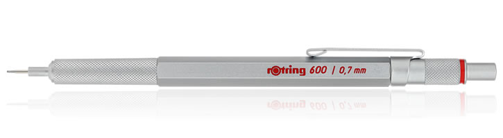Rotring 600 Mechanical Pencils in Silver - 0.7mm