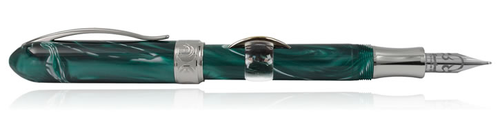 Visconti Millennium Arc Moonlight Fountain Pens in Green