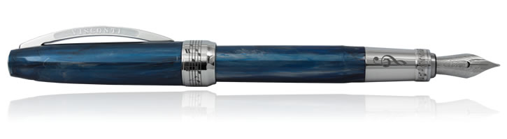 Visconti Hall of Music Fountain Pen in Marble Blue
