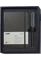 Lamy Gift Set Notebook & Safari Fountain Pens in Black - A5