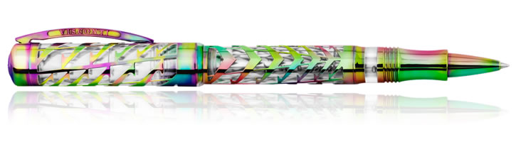 Visconti Watermark Rollerball Pens in Iridium Rainbow