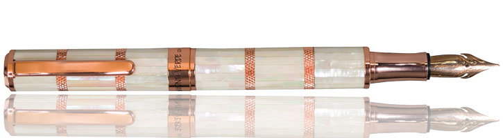 Monteverde Regatta Limited Edition Fountain Pens in Mother of Pearl/Rose Gold