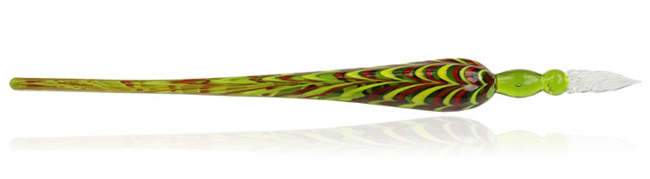 J Herbin Marbleized Glass Dip Pens in Marbled Green