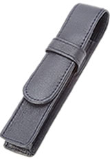 Royce 1 Slot Leather Single Pen Carrying Cases in Black