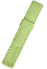 Royce 1 Slot Leather Single Pen Carrying Cases in Light Green