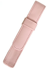 Royce 1 Slot Leather Single Pen Carrying Cases in Pink