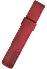 Royce 1 Slot Leather Single Pen Carrying Cases in Red