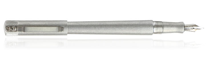 Karas Kustoms Fountain K Fountain Pens in Tumbled Raw Aluminum