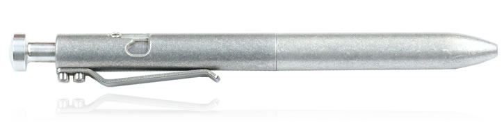 Karas Kustoms Bolt Ballpoint Pens in Tumbled Raw Aluminum