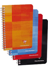 Clairefontaine A5 Classic Spiral Memo & Notebooks in A4 Random - 8.25 X 11.7