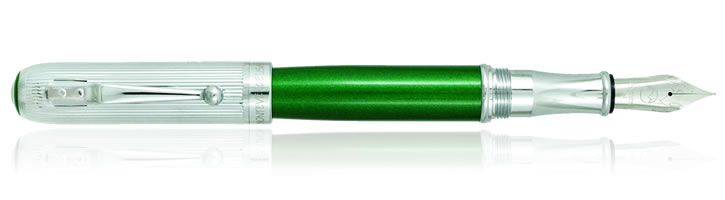 Monteverde Rodeo Drive Fountain Pens in Green Stardust