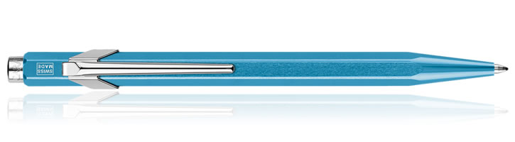 Turquoise Caran d'Ache 849 Metal-X Ballpoint Pens