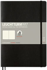 Leuchtturm1917 A6 Softcover Memo & Notebooks in A6 Pocket - Black - Dotted