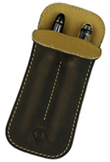 Dee Charles Designs Double Sleeve Pen Carrying Cases in Rawhide Gold