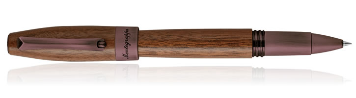 Montegrappa Fortuna Heartwood Rollerball Pens in Walnut