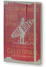 Stifflexible Vintage Surfing Medium Memo & Notebooks in Surf Rider Long Beach 1989 Red