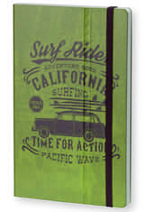 Stifflexible Vintage Surfing Medium Memo & Notebooks in Time for Action Green