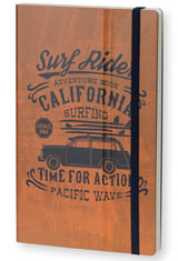 Stifflexible Vintage Surfing Medium Memo & Notebooks in Time for Action Orange