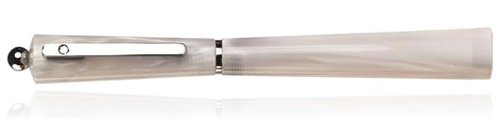 Giuliano Mazzuoli Moka Chiaroscuro Fountain Pens in Chiaroscuro White