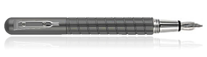 Giuliano Mazzuoli Officina Fountain Pens in End Mill Gunmetal