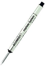 Black Schmidt 8120 Short Capless Rollerball Pen Refills