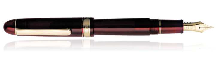 Platinum Case & 3776 Fountain Pens in Bourgogne / Tan Pouch