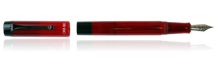 Opus 88 Koloro Demonstrator Fountain Pens in Red