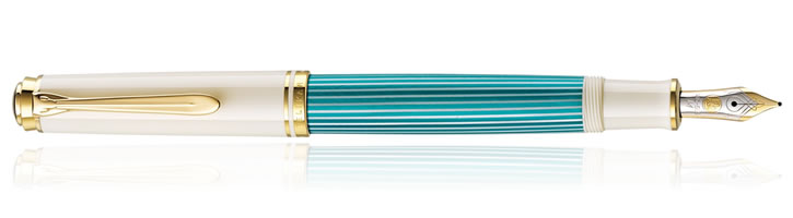 Pelikan M600 Turquoise White Fountain Pens