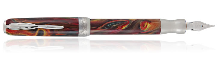 Pineider La Grande Bellezza Gemstone Fountain Pens in Rodolite Red