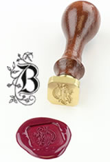 B - Illuminated Font J Herbin Brass Letter Seal Sealing Wax