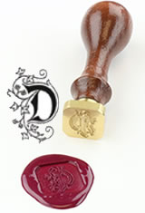 D - Illuminated Font J Herbin Brass Letter Seal Sealing Wax
