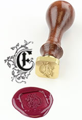 E - Illuminated Font J Herbin Brass Letter Seal Sealing Wax