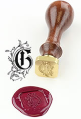G - Illuminated Font J Herbin Brass Letter Seal Sealing Wax